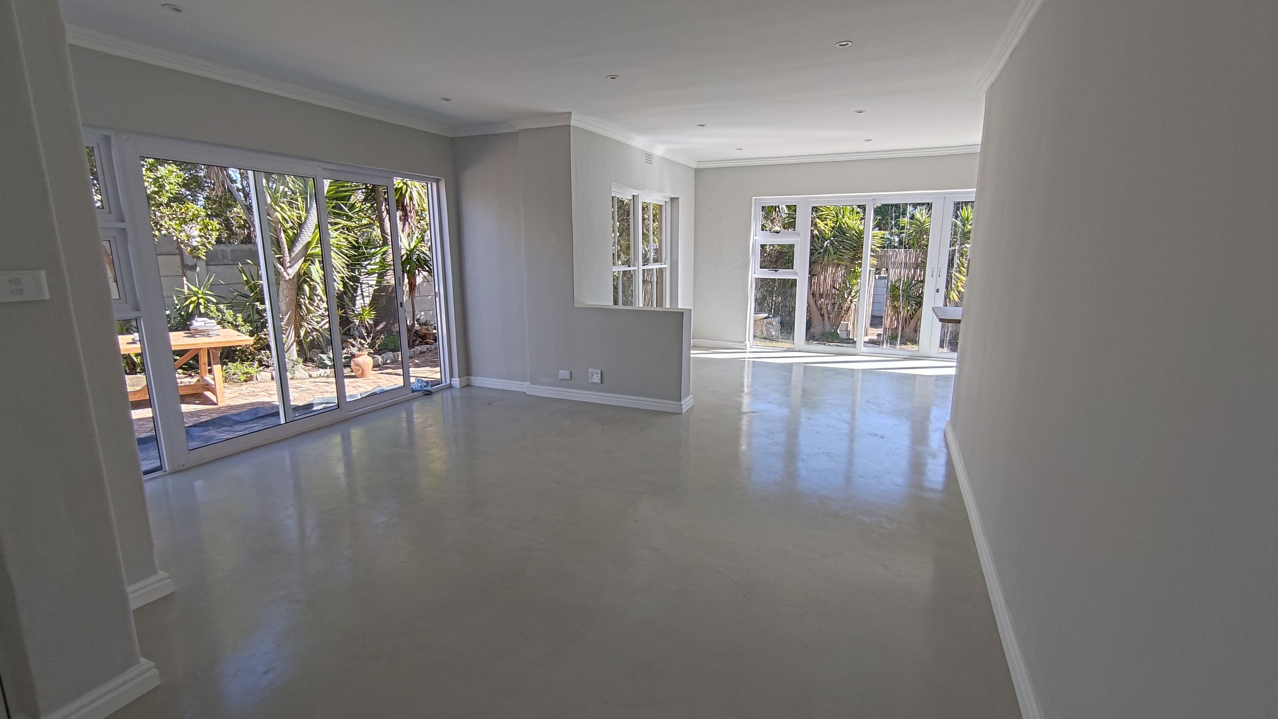 Sun Valley home renovation with open-plan living areas, sliding doors and finished floors